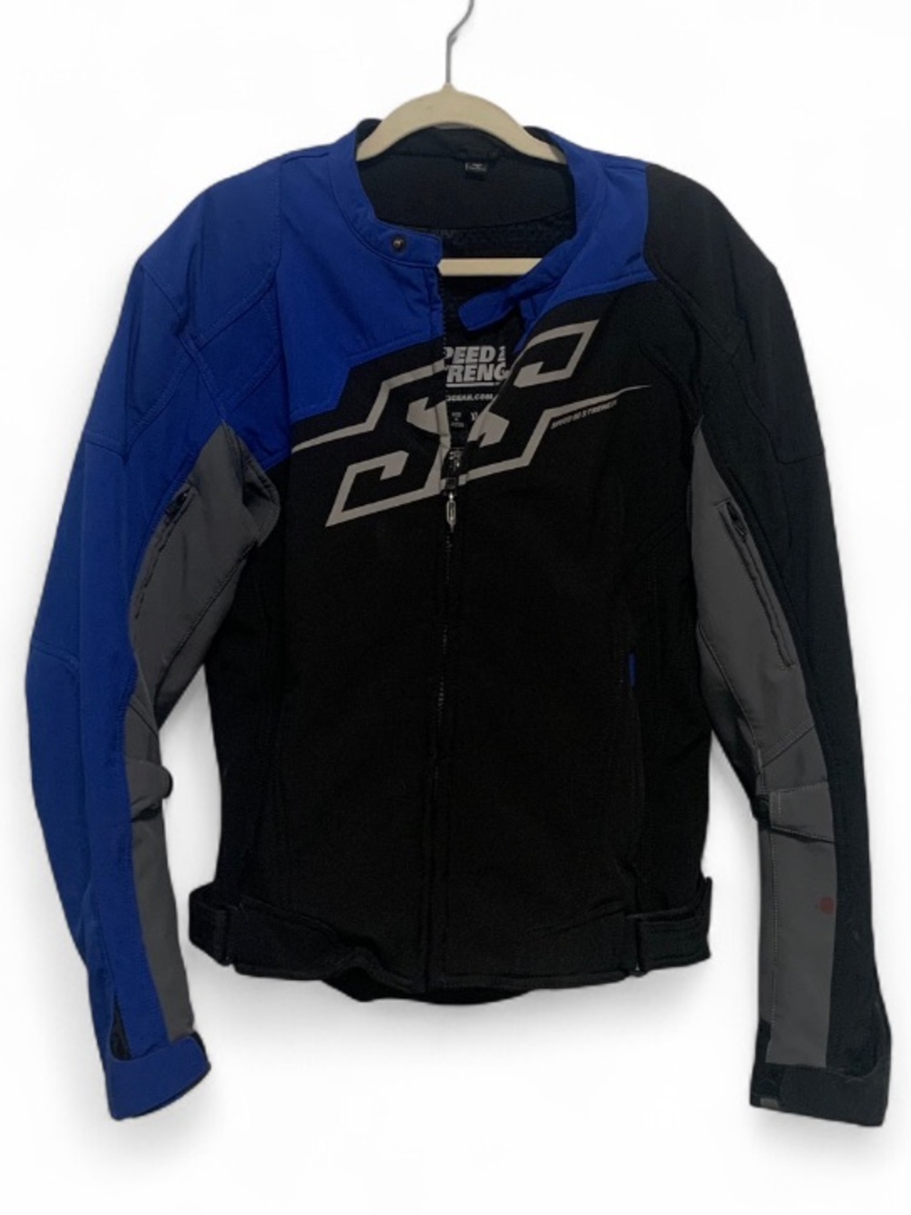 Speed and Strength Blue and Black Motorcycle Jacket